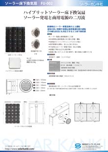 ハイブリット型床下換気扇